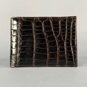 DEVECCHI Brown Alligator Leather Wallet
